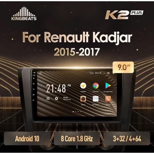 KingBeats Android 10 Octa-Core head unit HU 4G in Dash Car Radio Multimedia Video Player Navigation GPS For Renault Kadjar 2015 - 2017 no dvd 2 din Double Din Android Car Stereo 2din