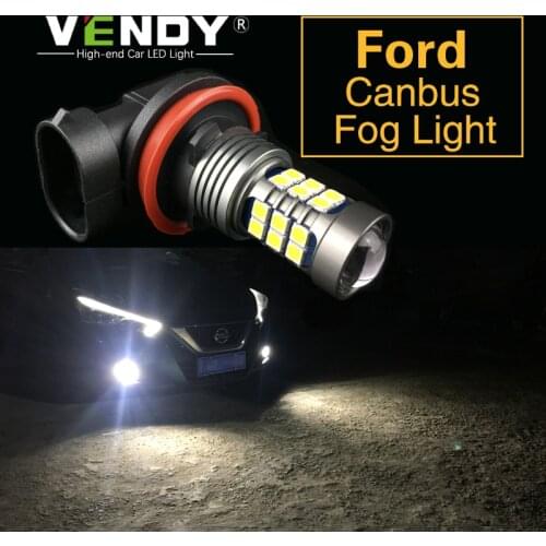 1pcs Car LED Light Lamp Bulbs H8 H11 H10 9006 For Ford Focus 2 3 Fiesta Mondeo Ecosport Kuga Fiesta Fusion Edge Escape Explorer