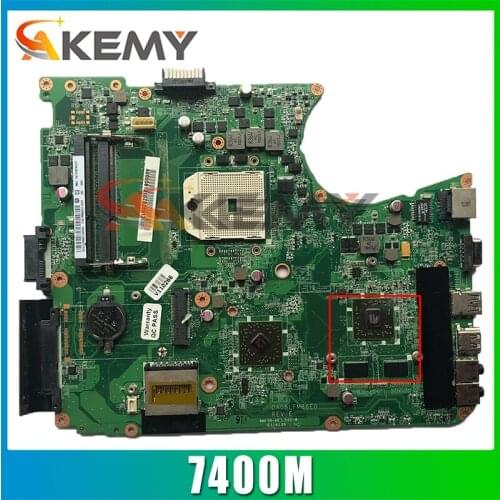 AKEMY Laptop Motherboard For Toshiba satellite L750D L755D Mainboard A000081310 DA0BLFMB6E0 7400M Socket FS1 DDR3
