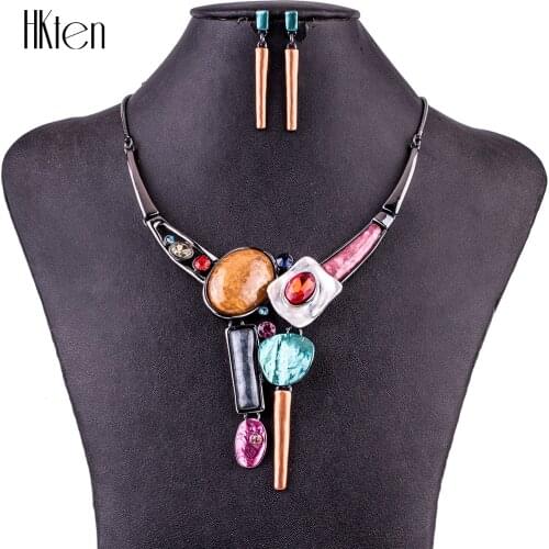 MS1504769 Fashion Jewelry Sets High Quality Necklace Sets For Women Jewelry Multicolored Crystal Resin Unique Design Party Gift