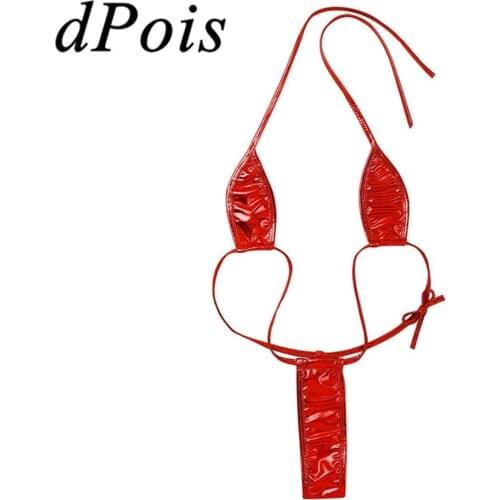 DPOIS Sexy Womens Swimming Suit Mini Micro Bikini Swimwear Swimsuit Women Adult One Piece Pluz Up Minimal Beach Biquini Swimwear