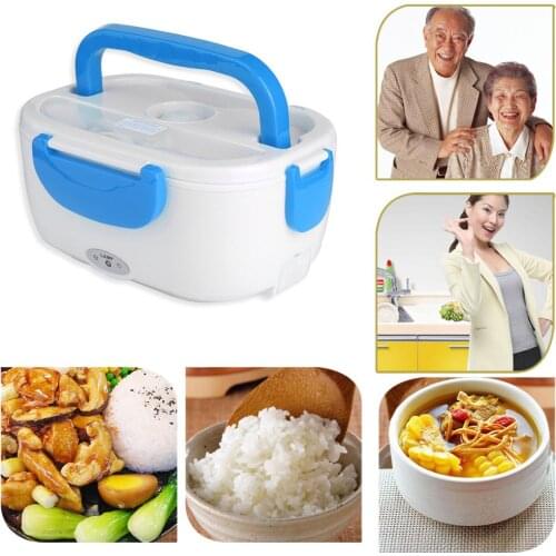 12-24V 110V/220V Portable Electric Heating Stainless Steel Lunch Box Home Car Truck Home Rice Box Food Warmer Dinnerware Set