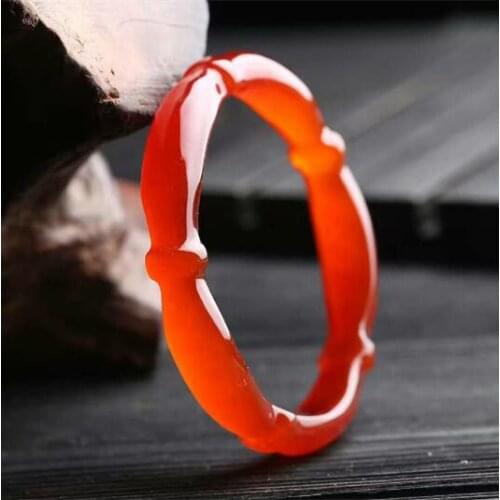 Natural red chalcedony bamboo bracelet fashion Women red crystal bracelet jewelry gifts
