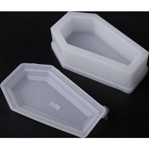DIY Crystal Epoxy Mold Storage Box Molds Dark Vampire Coffin High Mirror Crafts Making Mould