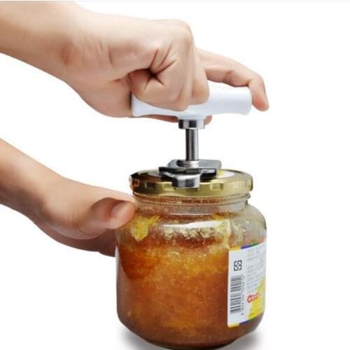 2PCS Adjustable Manual Stainless Steel Easy Can Jar Opener 1-4 Inches Cap Lid Openers Tool Kitchen Gadgets Bottle Opener
