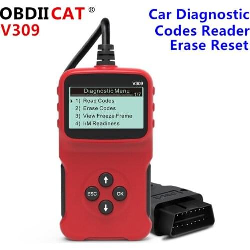 10pcs DHL Free V309 Check Engine Light Interface Scanner For ELM327 V309 OBD 2 OBDII Car Fault Detector Reading Card Car Repair