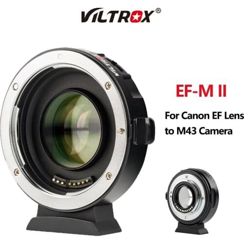 VILTROX EF-M2 II Auto Focus Speed Booster Lens Adapter 0.71x Reducer Turbo Adapter for Canon EF lens to M43 camera GF6 GH5 GH4