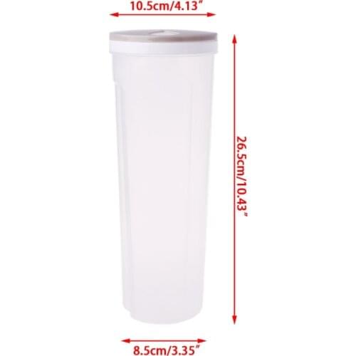 Tall Food Storage Box Spaghetti Noodles Container Grain Cereal Jar Airtight Leak 37MF