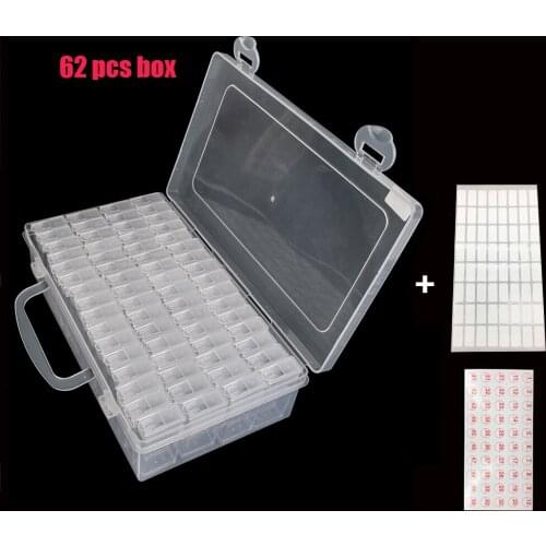 Diamond Painting Accessories Box Diamant Embroidery Mosaic Tools Transparent Plastic Drill Bead Storage Box Avoid Miss Drill