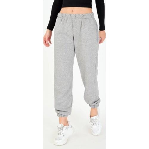 Womens Gray Elasticated Trousers, Trouses