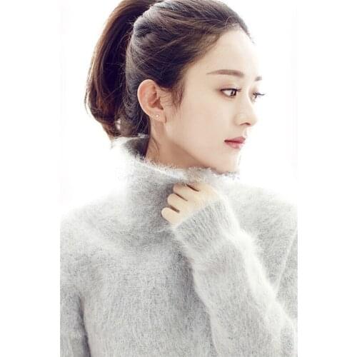 New genuine mink cashmere sweater women pure mink cashmere pullovers knitted Customized color big size free shipping