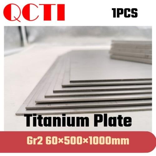 1pcs Gr2 Titanium Alloy Plate Ti Sheet 60*500*1000mm 6al-4v For DIY OEM Metalworking Supplies