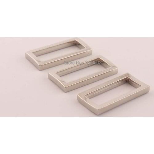 10PCS/lot 32mm inner Silver Color Metal rectangle buckles for handbag backpack garment leather craft