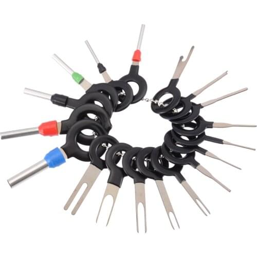 18pcs Car Repair Release Terminal Removal Kit Wiring Crimp Connector Pin Extractor Puller Terminal Hand Tool Parts