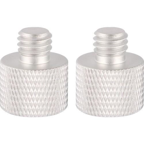 2 Sets Practical Mic Clip Adapter Thread Screw Adapter 5/8 to 3/8 Adapter