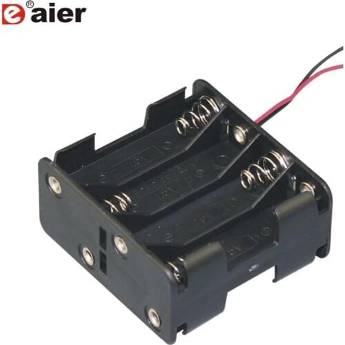 20PCS 12V Cell Plastic Battery Holder 8 AA Battery Cell Single Battery Case With Wires Replace CR1025 Back to Back Type
