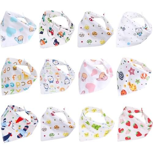 20pc/lot mouthwash towel baby triangle towel saliva bibs cotton bib 0-3year newborn baby supplies