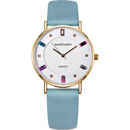 2020 Hot Sale Gorgeous Women Watch With Colorful Diamonds