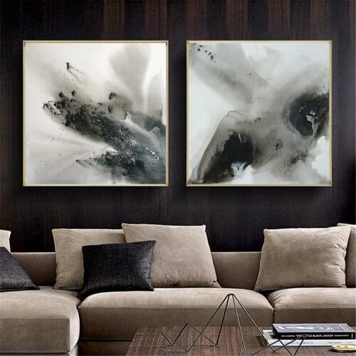 Chinese Style Abstract Modern Ink Painting Artistic Poster Canvas Print Painting Wall Art Living Room Home Decoration