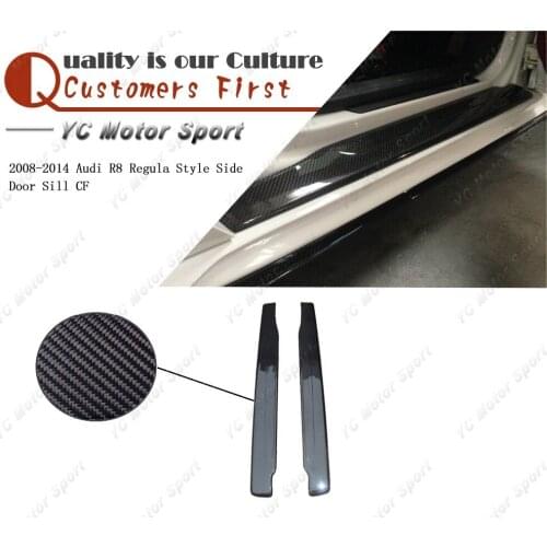 Car Accessories Carbon Fiber Door Sill Kit 2pcs Fit For 2008-2014 R8 Regula Style Side Door Sill Car-styling