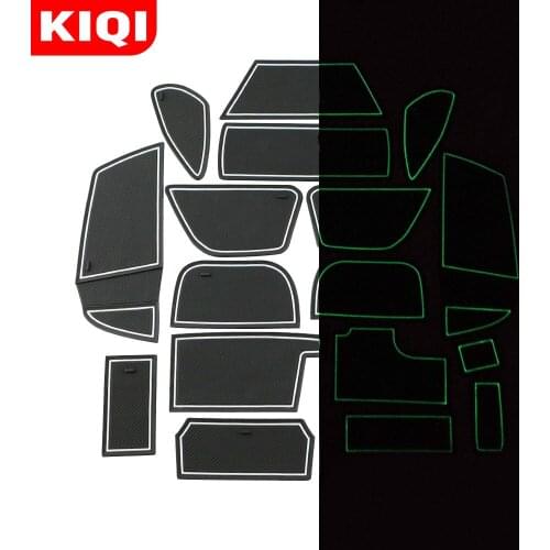 Car Gate Slot Pad for For Ford Focus RS 2015 2016 2017 2018 Accessories 3D Rubber Car Mat Interior Door Pad Cup Holders Mats