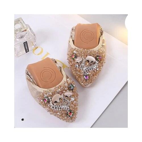 Plus Size31-45 Designer Crystal Boys Girls Flat Shoes Elegant Comfortable Lady Fashion Rhinestone Children School Soft Shoes