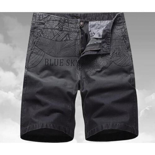 Five-point Pants Casual Breathable Pockets Classic Straight Leg Cargo Shorts for Daily