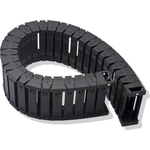 Transmission Chains 25 x 57mm Internal Size L1000mm Length Mute Plastic Reinforced Nylon Towline Cable Drag Chain