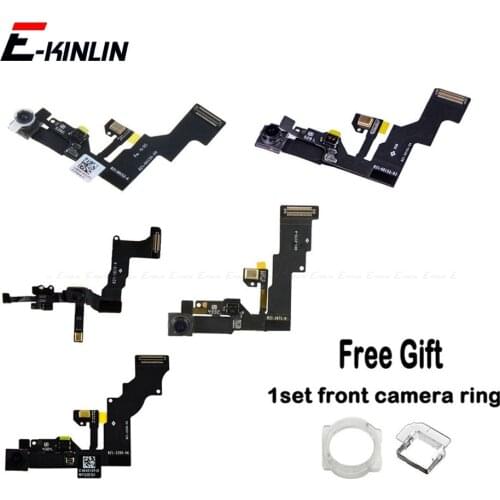 Front Camera Proximity Sensor Light Mic Flex Cable For iPhone 5 5C 5S SE 2016 6 6S Plus With Front Camera Ring Holder