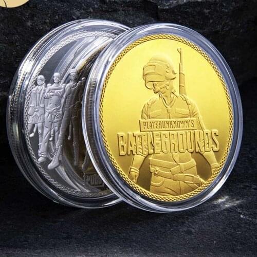 Game PUBG Coin Cosplay Props Gold Silver Plate Commemorative Coin Challenge Coins