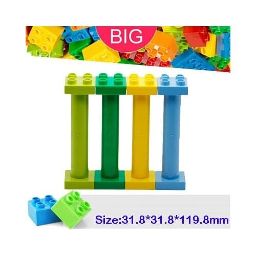 Large Building Block Fit Duplo Parts 57888 Support Column 2x2x6 Round Classic Piece Big Dot Brick Toy Accessory Bricklink D078