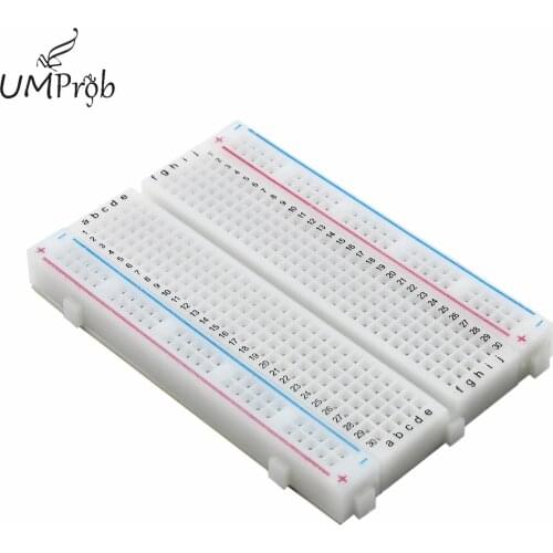 8.5CMx5.5CM 400 Breadboard Holes Tie Point Interlocking Solderless PCB Breadboard 400 Holes Mini Breadboard for arduino DIY Kit
