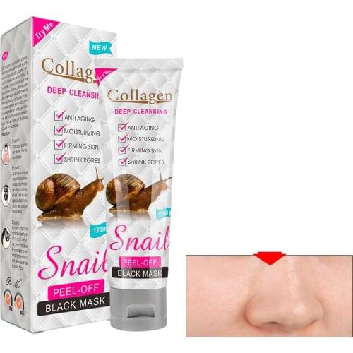 120ml Collagen Snail Black Peeling Mask Gently Cleanses The Skin Moisturizes and Moisturizes