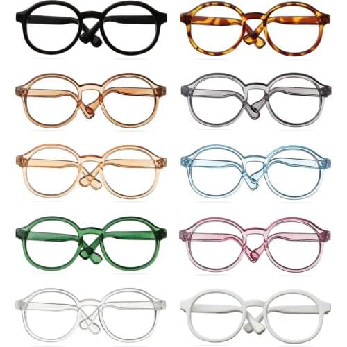 Round Frame Miniature Eyewear Clear Lens Candy Color Eyeglasses Style For Blythe Doll Accessories Plush Doll Glasses Accessory