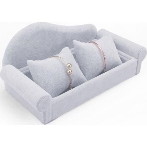 Multiple color velvet Sofa shape jewelry dispaly stands props and the jewelry display props for ring