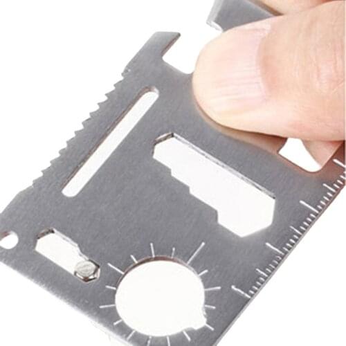 Multitool Outdoor Hunting Camping Card Knife 11 In 1 Multifunction Pocket Military Credit Card Knife For Hiking Survival Travel