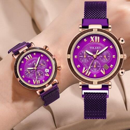 Fashion Women Bracelet Watches Top Brand Luxury Ladies Quartz Magnet Clocks Calendar Watch Relogio Feminino Dress Wristwatches