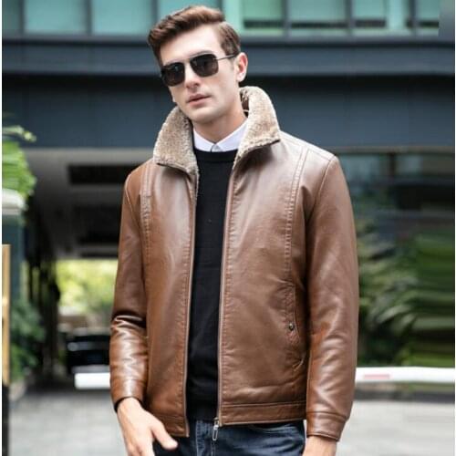 Mens leather jacket slim autumn winter thicken motorcycle coat men jackets clothes personalized jaqueta de couro street fashion