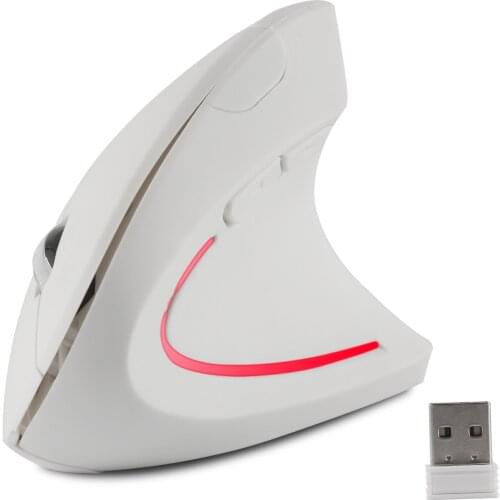 CHYI Wireless Optical Mouse USB 1600DPI Ergonomic Vertical Mice Office LED Light Gaming Mause Wrist Healing For Laptop Desktop