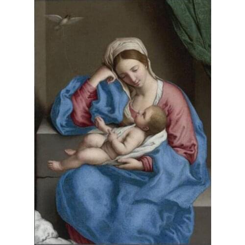 New Diamond Painting Religious Madonna Picture 5d Diy Mosaic Square Round Diamond Embroidered Mosaic Art Decoration