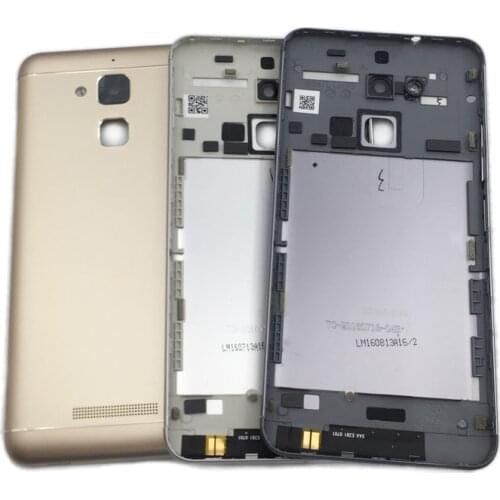 New For ASUS Zenfone 3 Max ZC520TL Case Replacement Glass Back Cover Battery Rear Door Housing Case +side button Camera Glass