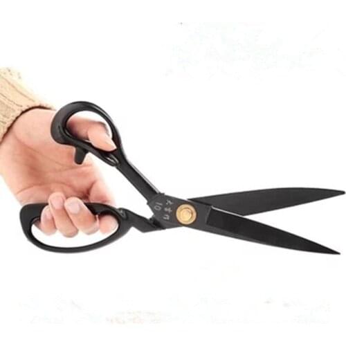 Professional 10/11 Inch Left Hand Tailor Shear Scissors Household Fabrics Cutting Tools DIY Sewing Scissors Sharp Textile Cutter