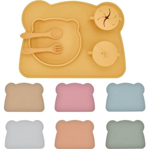 Food Grade Coverage Table Mat Childrens Tableware Pad Silicone Placemat Baby Silicone Feeding Baby Mat Feeding Baby Stuff