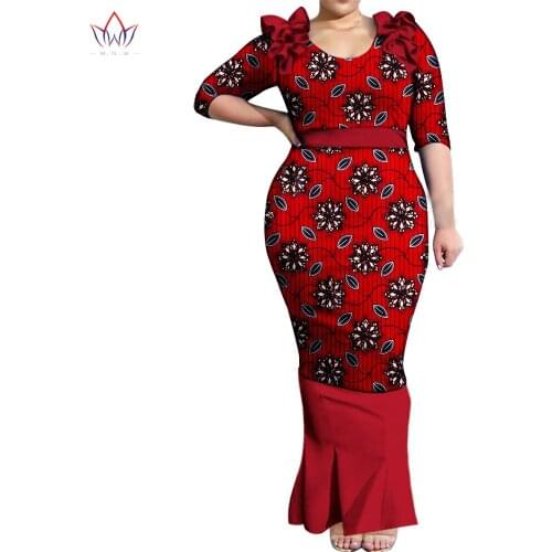 Long Sleeve Dresses for Women Party Wedding Casual Date Dashiki African Women Dresses African Dresses for Women Plush SizeWY5500