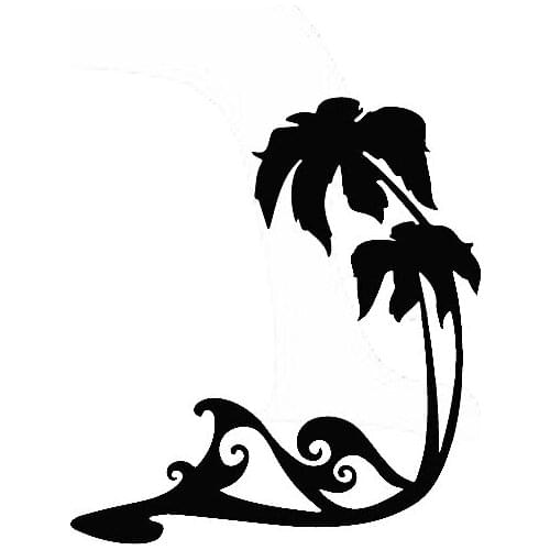 Beach Wave Stickers Window Decal Vinyl Car Decals Art Bumper Car Rear windshield Decor Unique Modern Decoration T138