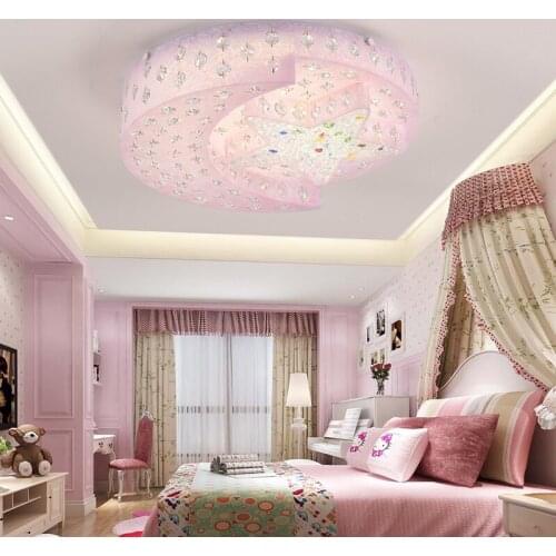 Star Moon Child Light Mens Bedroom K9 Crystal Light Kindergarten Girl Cartoon Princess Boy Kids Room Ceiling Light LU80388