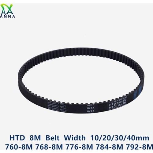 HTD 8M synchronous belt C=760/768/776/784/792 width 20/30/40mm Teeth 95 96 97 98 99 HTD8M Timing Belt 760-8M 768-8 776-8M 792-8M