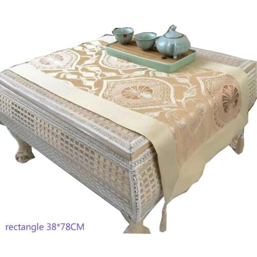 Luxury gold embroidery table place mat cloth lace pad tea cup mug drink glass coaster placemat doily dining placement kitchen