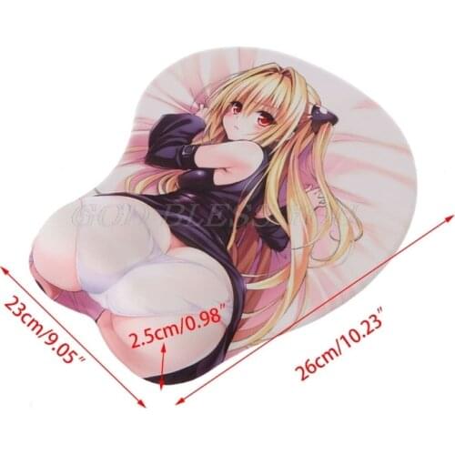 4 Styles Cartoon Anime 3D Mouse Pad Hips Chest Creative Design Silicone Mouse Pad Creative Wrist Rest Support Drop Shipping
