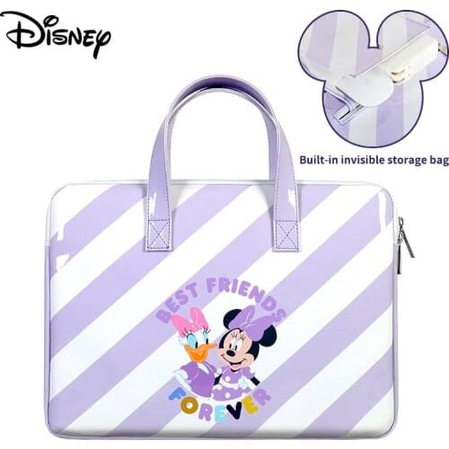 Disney genuine Minnie stripe laptop bag protective cover for Macbook Air Pro 13 14 15.6 Dell Lenovo laptop universal handbag
